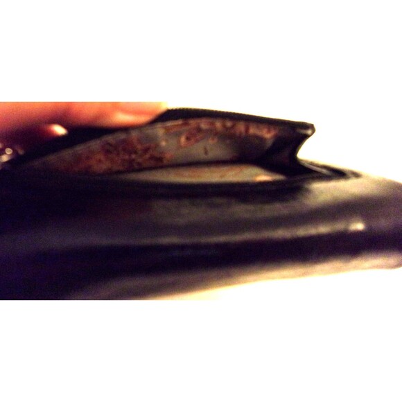 Hobo Small Wallet + Attached Keychain Black Leather - Picture 4 of 7